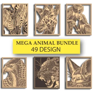 49+ Mega Bundle Animal svg/ Multilayer SVG file/ CNC file/ Bundle laser cut/ Dog svg